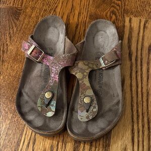 Birkenstock Women's Brown and Multicolor Sandals